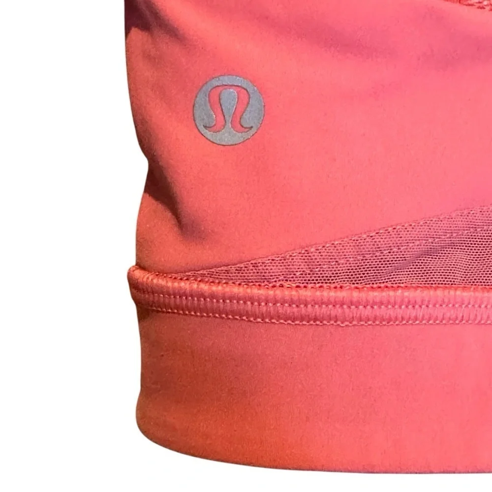 Lululemon Break Free Sports Bra Nulux In Flash Light Tone Coral  Women's Size 6 - Picture 5 of 7